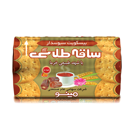 بیسکویت ساقه طلایی با شهد خرما