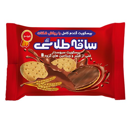 بیسکویت ساقه طلایی شکلاتی سه عددی